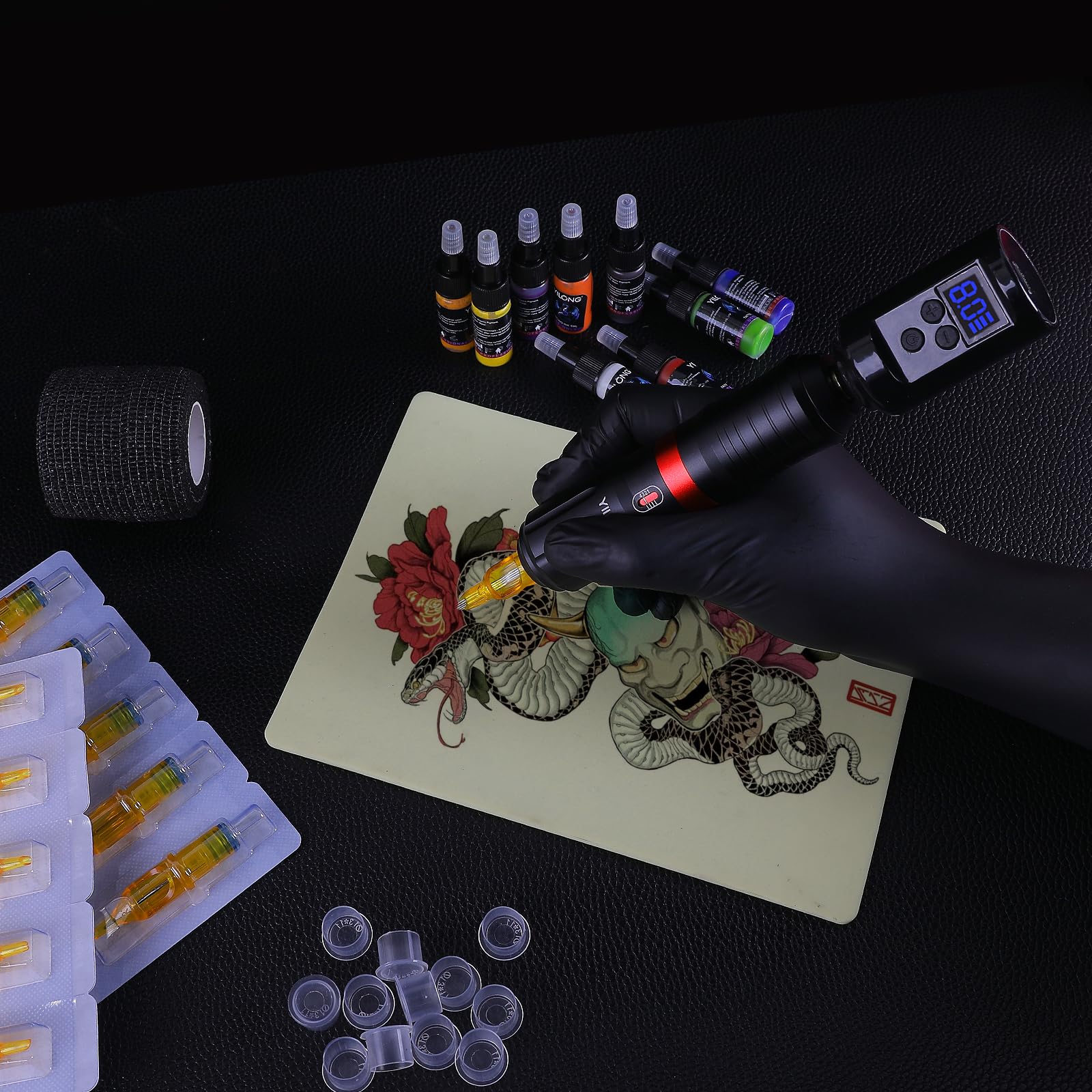 Amazon.com: Tattoo Machine Kit Wireless - Tattoo Guns with 1500mAh